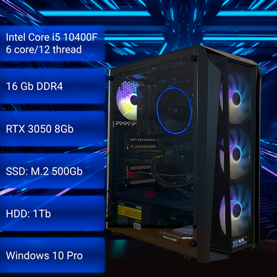 Игровой компьютер Typhoon #122, Intel Core i5-10400F, 16 ОЗУ, GeForce RTX 3050 8 GB 0122 фото