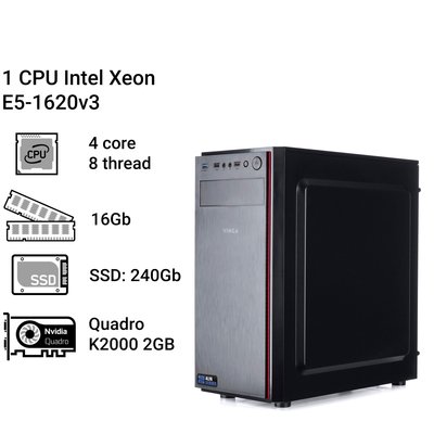 Компьютер #82 Intel Xeon E5-1620v3, 16 ОЗУ, Nvidia Quadro K2000 2GB 0082 фото