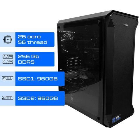 Сервер ALFA Tower 782 / Intel Xeon Platinum 8470 ES / RAM 256GB / 2х SSD 960GB / int video 01188 фото