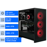 Рабочая станция ALFA 308 / AMD Ryzen 9 9900X / RAM 64GB / SSD 2 TB / HDD 4 TB / GeForce RTX 4090 24GB 0308 фото
