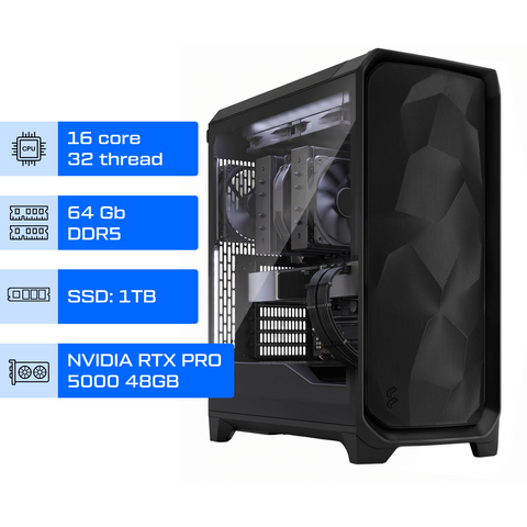 Робоча станція AI ALFA Pro 1299 / Intel Xeon w5-3525 / RAM 64GB / SSD 1TB / NVIDIA RTX PRO 5000 Blackwell 48GB  01299 фото