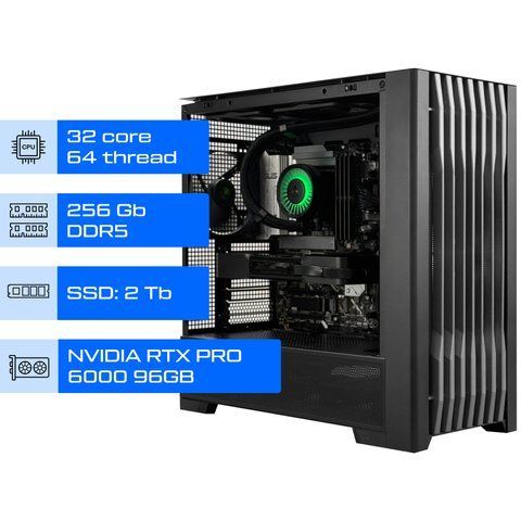 Робоча станція ALFA Pro 805 / AMD Ryzen Threadripper PRO 9975WX / RAM 256GB / SSD 2TB / NVIDIA RTX PRO 6000 Blackwell 96GB 0805 фото