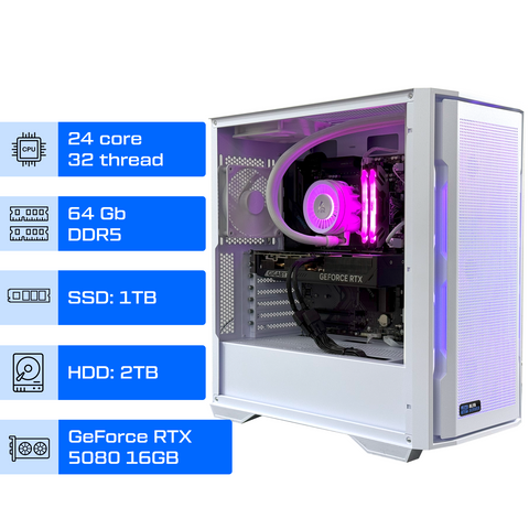 Рабочая станция ALFA 264 / Intel Core i9-14900KF / RAM 64GB / SSD 1TB / HDD 2TB / GeForce RTX 5080 16GB 0264 фото