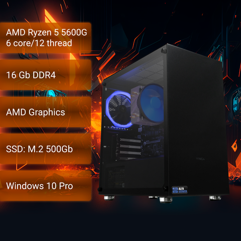 Компьютер Alfa Server #200, AMD Ryzen 5 5600G, 16 ОЗУ, RADEON VEGA 7 0200 фото