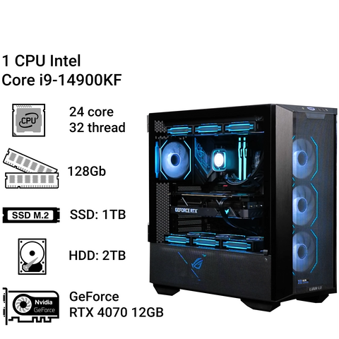 Рабочая станция Alfa Server #265 Core i9-14900KF, 24 ядра, 32 потока, 128 ОЗУ, GeForce RTX 4070 12GB 0265 фото