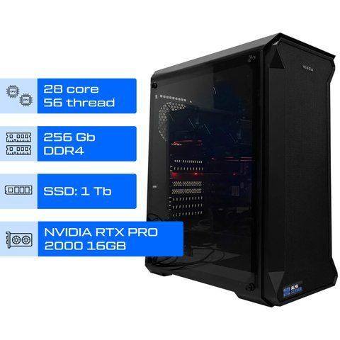 Двухпроцессорная рабочая станция ALFA Server 108 / 2x Intel Xeon E5-2690V4 / RAM 256GB / SSD 1TB / Nvidia RTX PRO 2000 16GB Blackwell 0108 фото