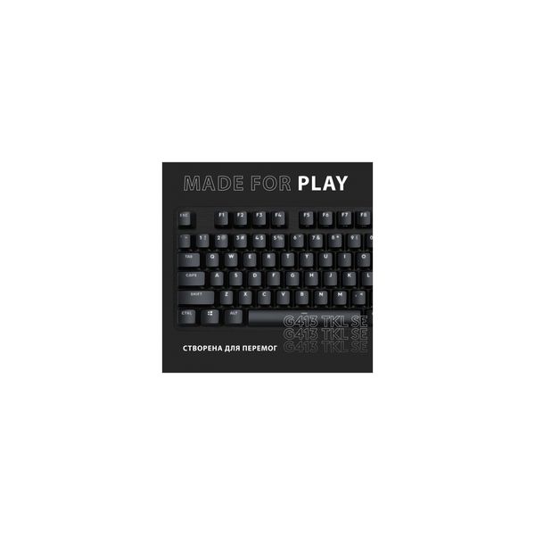 Клавиатура Logitech G413 TKL SE Mechanical Tactile Switch USB UA Black (920-010446)  10039 фото