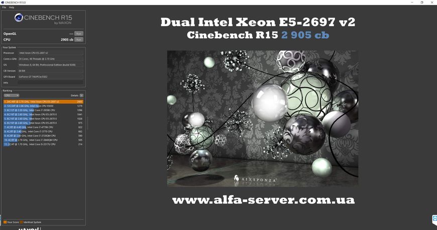 Двухпроцессорная рабочая станция Alfa Server #77, 2x Intel Xeon E5 2697v2, 24 ядра, 48 потоков, ОЗУ 32 GB, GeForce GTX 1660 6GB 0077 фото