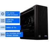 Робоча станція AI / ALFA Server Pro 1399 / AMD Ryzen Threadripper 9980X / RAM 128GB / SSD 2 TB / 2х GeForce RTX 5090 32GB 01399 фото