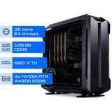 Робоча станція AI / ALFA Server Pro 1400 / AMD Ryzen Threadripper PRO 7975WX / RAM 128GB / SSD 2 TB / 4х NVIDIA Quadro RTX A4500 20GB 01400 фото