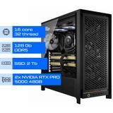 Робоча станція AI / ALFA Server Pro 1384 / AMD Ryzen Threadripper PRO 9955WX / RAM 128GB / SSD 2TB / 2x NVIDIA RTX PRO 5000 Blackwell 48GB 01384 фото