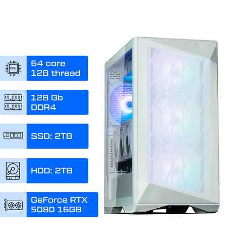 Робоча станція ALFA Pro 448 / AMD Ryzen Threadripper PRO 5995WX / RAM 128GB / SSD 2TB / HDD 2TB / GeForce RTX 5080 16GB 0448 фото