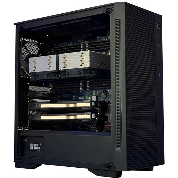 Сервер GPU Dual ALFA Tower 1094 / 2х Intel Platinum 8260 / RAM 512GB / SSD 2TB / 2x NVIDIA RTX 5000 Ada Generation 32Gb 01092 фото