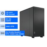 Рабочая станция AI ALFA Pro 1308 / Intel Xeon W5-3525 / RAM 64GB / SSD 2TB / 2х Nvidia Quadro RTX 4000 Ada 20GB 01308 фото