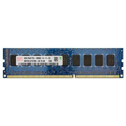 Серверна оперативна пам'ять SK Hynix 4Gb DDR3-1333 PC3-10600E UDIMM ECC Unbuffered (HMT351U7CFR8C-H9) 300243 фото