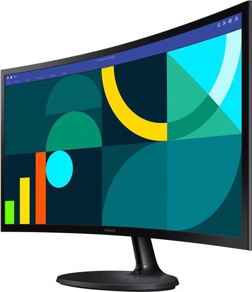 Монитор Samsung 24" Essential S3 LS24D360 (LS24D360GAIXCI) VA Black Curved 100Hz 100194 фото