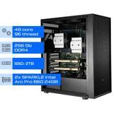 Сервер GPU Dual ALFA Tower 1100 / 2х Intel Xeon Platinum 8260 / RAM 256GB / SSD 2TB / 2x SPARKLE Intel Arc Pro B60 24GB 01197 фото