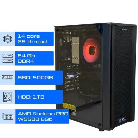 Робоча станція ALFA Pro 13 / Intel Xeon E5-2680v4 / RAM 64GB / SSD 500GB / HDD 1TB / AMD Radeon PRO W5500 8Gb 0013 фото