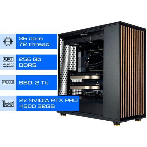 Робоча станція ALFA Pro 402 / Intel Xeon w9-3475x / RAM 256GB / SSD 2TB / 2x Nvidia RTX PRO 4500 Blackwell 32GB 0402 фото