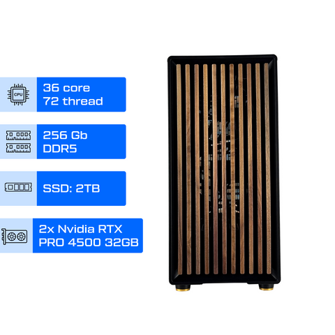 Рабочая станция ALFA Pro 402 / Intel Xeon w9-3475x / RAM 256GB / SSD 2TB / 2x Nvidia RTX PRO 4500 Blackwell 32GB 0402 фото