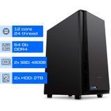 Сервер ALFA Tower 690 / Intel Xeon Gold 6136 / RAM 64 GB / 2x SSD 480 GB / 2x HDD 2TB / int video 01122 фото