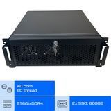 Сервер Dual ALFA Rack 789 / 2х Intel Xeon Gold 6248 / RAM 256GB / 2х SSD 800GB / int video 01195 фото