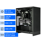 Робоча станція ALFA Pro 96 / AMD Ryzen Threadripper 7970X / RAM 128GB / SSD 1TB / HDD 2TB / GeForce RTX 5070Ti 16GB 0096 фото