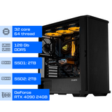 Робоча станція ALFA Pro 454 / AMD Ryzen Threadripper PRO 7975WX / RAM 128GB / 2х SSD 2TB / GeForce RTX 4090 24GB 0454 фото