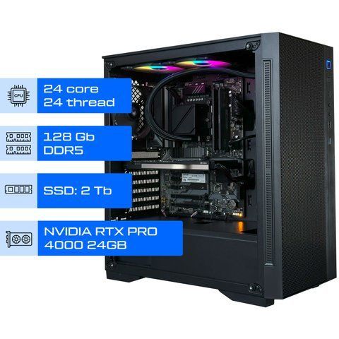 Робоча станція ALFA Pro 676 / Intel Core Ultra 9 285K / RAM 128GB / SSD 2 TB / Nvidia RTX PRO 4000 Blackwell 24GB 0676 фото