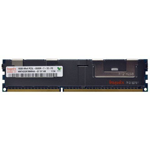 Серверна оперативна пам'ять SK Hynix 16Gb DDR3-1066 PC3L-8500R RDIMM ECC Registered (HMT42GR7BMR4A-G7) 300200 фото