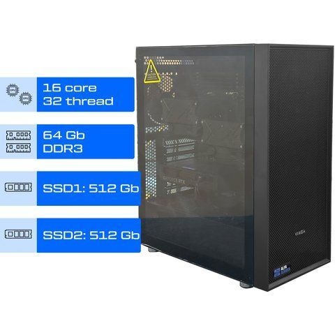 Сервер Dual ALFA Server Tower 757 / 10 - 20 пользователей / 2х Intel Xeon E5-2667v2 / RAM 64GB / 2x SSD 512GB / int video 01162 фото