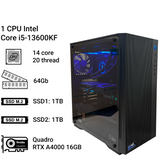 Рабочая станция Alfa Server #216, Intel Core i5-13600KF, 14 ядер, 20 потоков, ОЗУ 64GB, QUADRO RTX A4000 16GB 0216 фото