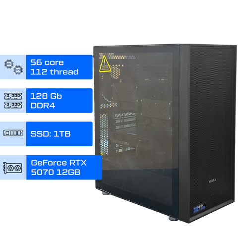 Двухпроцессорная рабочая станция ALFA Server 29 / 2x Intel Xeon Platinum 8170 / RAM 128GB / SSD 1TB / GeForce RTX 5070 12Gb 0029 фото