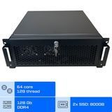 Сервер Dual ALFA Rack 769 / 2х AMD EPYC 7551 / RAM 128GB / 2х SSD 800GB / int video 01174 фото