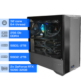 Робоча станція ALFA Pro 526 / AMD Ryzen Threadripper PRO 5975WX / RAM 256GB / 2х SSD 2TB / 2x GeForce RTX 5090 32GB 0526 фото