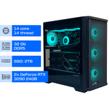 Робоча станция AI ALFA Pro 1349 / Intel Core Ultra 5 245KF / RAM 32 ГБ / SSD 2 ТБ / 2х GeForce RTX 3090 24 ГБ 01349 фото