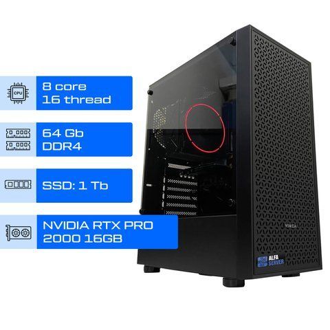 Робоча станція ALFA Pro 67 / Intel Xeon E5-2667v4 / RAM 64GB / SSD 1TB / Nvidia RTX PRO 2000 16GB Blackwell 0067 фото