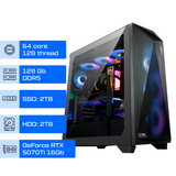 Рабочая станция ALFA Pro 431 / AMD Ryzen Threadripper 7980X / RAM 128GB / SSD 2TB / HDD 2TB / GeForce RTX 5070Ti 16Gb 0431 фото