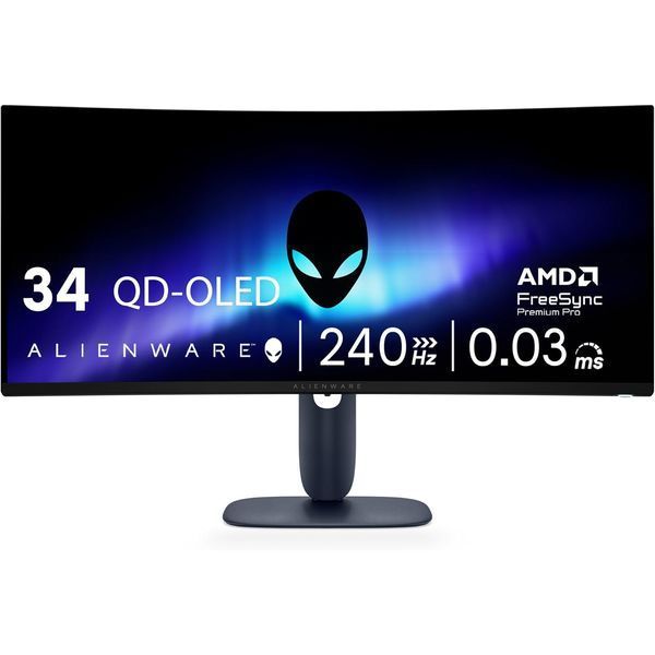 Монiтор Dell 34.2" Alienware AW3425DW (210-BRTW) QD-OLED Black Curved 240Hz 101457 фото