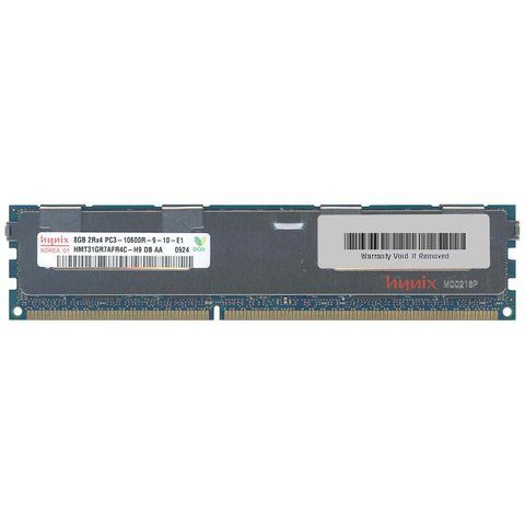 Серверна оперативна пам'ять Hynix 8Gb DDR3-1333 PC3-10600 2Rx4 RDIMM ECC Registered (HMT31GR7AFR4C-H9) 300259 фото