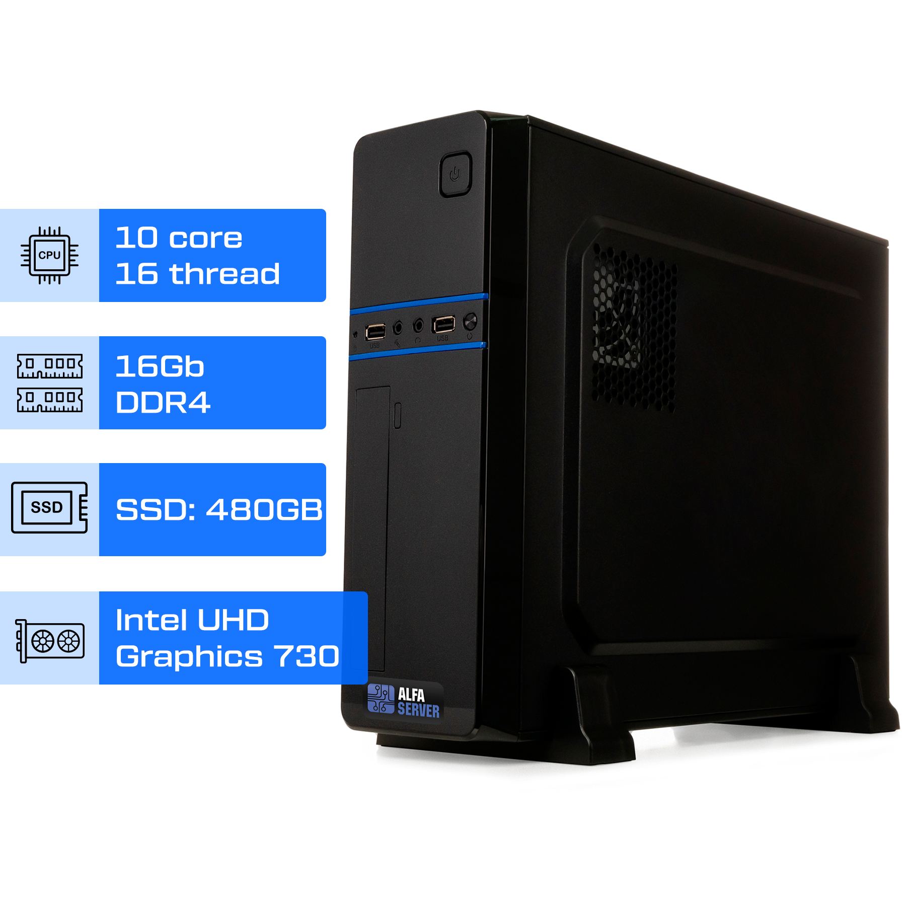 Компьютеры ALFA Office 537 / Intel Core i5-13400 / RAM 16GB / SSD