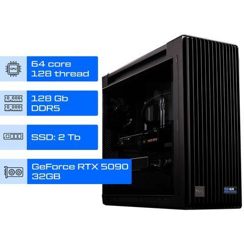 Робоча станція ALFA Pro 572 / AMD Ryzen Threadripper PRO 7985WX / RAM 128GB / SSD 2TB / GeForce RTX 5090 32GB 0572 фото