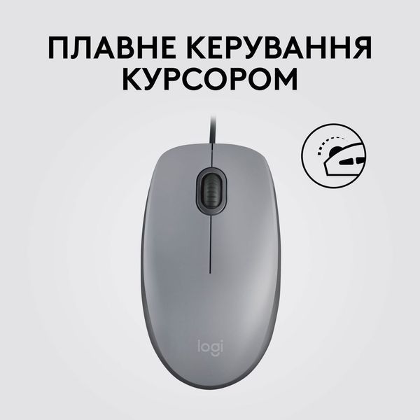 Мишка Logitech M110 Silent USB Mid Gray (910-006760) 110046 фото