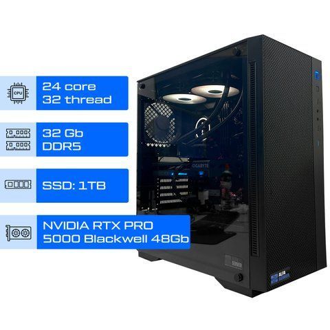 Робоча станція ALFA Pro 800 / Intel Core i9-14900KF / RAM 32GB / SSD 1TB / NVIDIA RTX PRO 5000 Blackwell 48GB 0800 фото