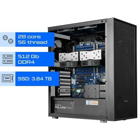 Сервер Dual ALFA Server Tower 981 / 2х Intel Xeon E5-2680v4 / RAM 512GB / SSD 3.84TB / int video 00971 фото