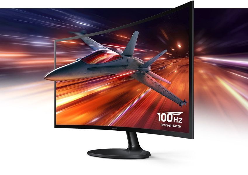 Монитор Samsung 24" Essential S3 LS24D360 (LS24D360GAIXUA) VA Black Curved 100Hz 101116 фото