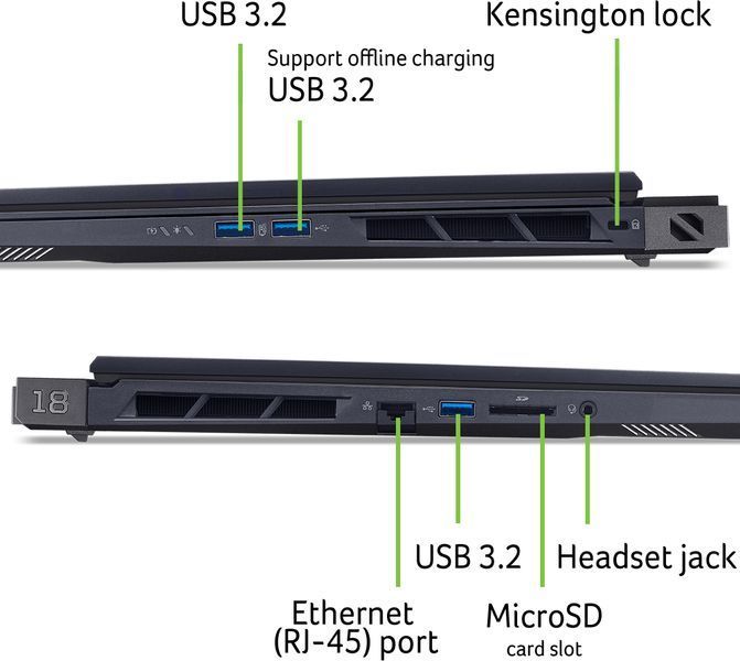 Ноутбук Acer Predator Helios 18 PH18-73-92ES (NH.QVYEU.008) Abyssal Black 116380 фото