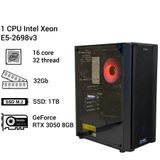 Рабочая станция Alfa Server #55 Intel Xeon E5 2698v3, 32 потока, ОЗУ 32 GВ, RTX 3050 8Gb 0055 фото