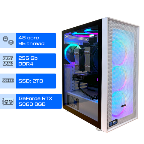 Двухпроцессорная рабочая станция ALFA Server 471 / 2х Intel Xeon Gold 6248 / RAM 256GB / SSD 1TB / GeForce RTX 5060 8GB 0471 фото