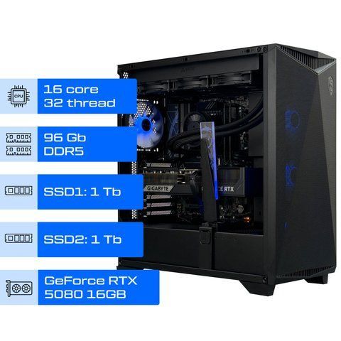 Робоча станція ALFA 478 / AMD Ryzen 9 9950X / RAM 96GB / 2x SSD 1 TB / GeForce RTX 5080 16GB 0478 фото
